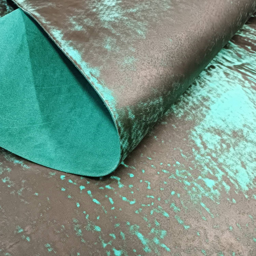 Кожа КРС Шарк 1,8-2,0 мм Зелёная фото 6