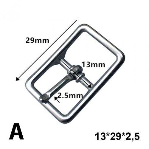 Пряжка 13-26 мм стальная с перекладиной W024 фото 2