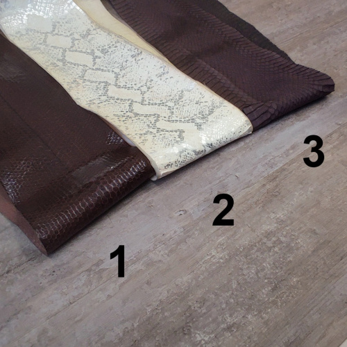 Кожа Питона 0,30 мм коричневый/бежевый фото 7