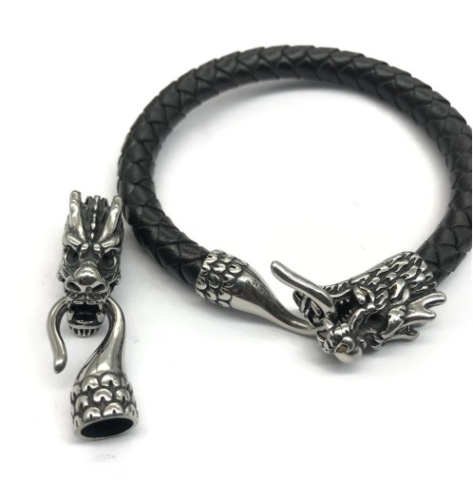 Замок 8 мм для круглых браслетов Сталь Дракон с крюком  BR-z39 - фото товара фото 2