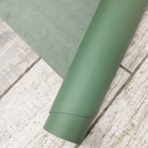 Кожа КРС 1,5 мм с покр. Зеленый MASTROTTO Италия фото 4