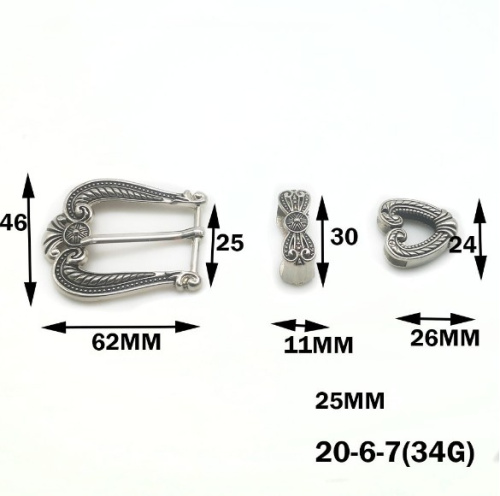 Комплект фурнитуры для ремня 25 мм JSD25A фото 3