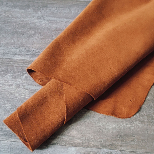 Кожа велюр 1,2 мм Рыжий фото 2