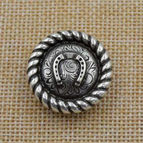 Кончо для кожаных изделий 25 мм Подкова латунь фото 2