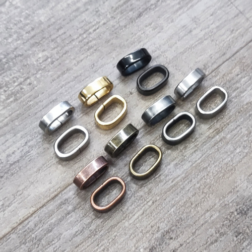 Бусина 12х6 мм для плоских браслетов Классика Сталь фото 3