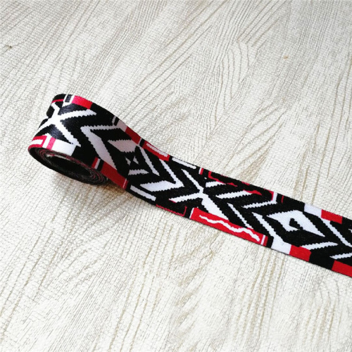 Лента ременная 38 мм Черно-красный орнамент пэ | Галерея фото | Pava.pro Лента ременная 38 мм Черно-красный орнамент пэ LRP_38BROR - фото товара