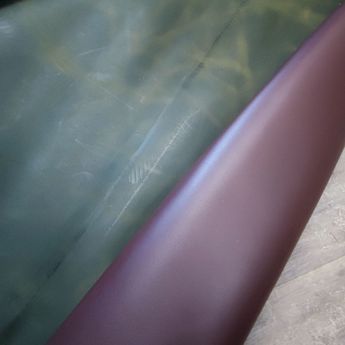 Кожа чепрак 2,5 мм раст. дубл. Зеленый Пул-ап Conceria Италия  фото 2