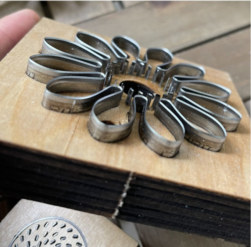 Штанцформа (вырубной штамп) для кожи Ромашка 8 см  ST 4320 - фото товара фото 2