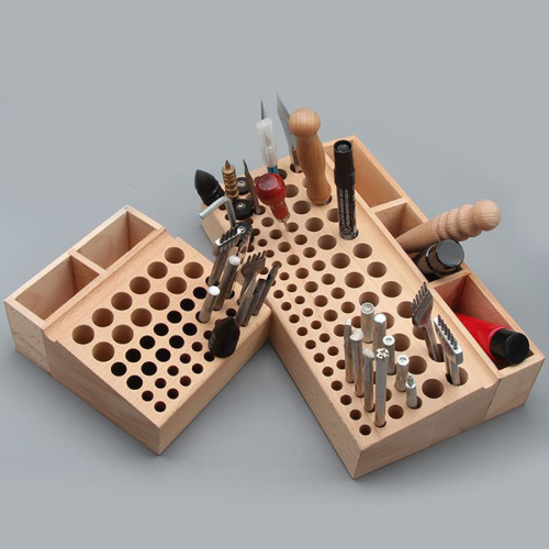 Органайзер для кожевенных инструментов 46, 98 мест деревянный Органайзер для кожевенных инструментов 46, 98 мест деревянный