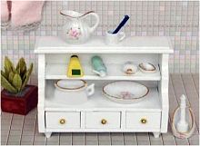 Полочка для кукол напольная белая  - купить для кожевенного хобби