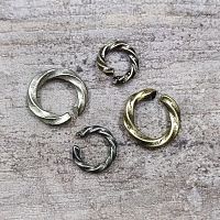 Кольцо витое латунь