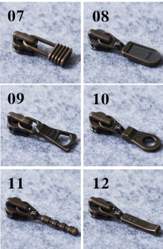 Бегунок, зажимы, ограничители для молнии №3 YKK под бронзу фото 8