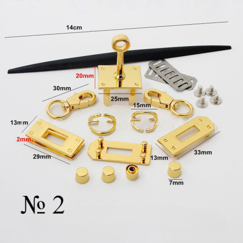 Комплект фурнитуры для сумок KFS-002 фото 2 Комплект фурнитуры для сумок KFS-002 фото 2