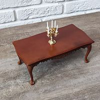 Миниатюра для кукол Столик прямоугольный с резьбой   - купить для кожевенного хобби