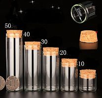 Стеклянные бутылочки с пробкой 3 см