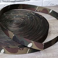 Лента ременная стропа 25 мм Милитари п/э  - купить для кожевенного хобби