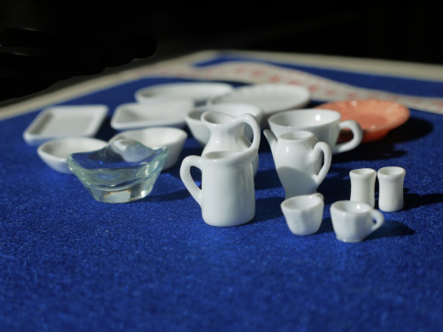 Белая посуда для кукол поштучно Масштаб 1:12 Белая посуда для кукол поштучно Масштаб 1:12