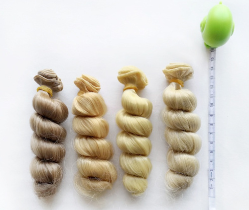 Трессы для кукол 15 см Волна крупная фото 3