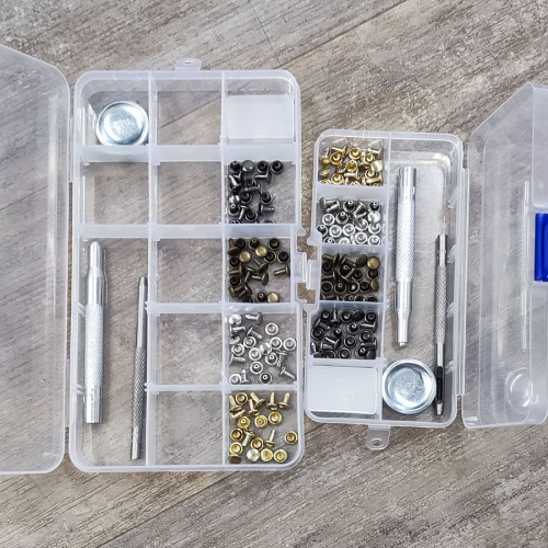 Хольнитены односторонние 6, 8, 10 Набор 40 шт. + установочный инструмент фото 9