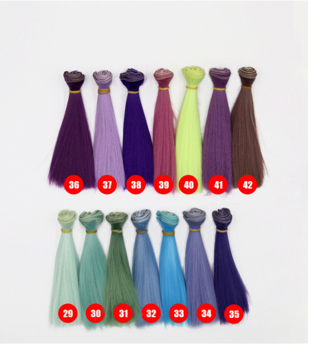 Трессы для кукол 25 см Прямые BJD фото 5