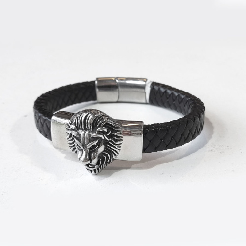 Бусина 12х6 мм для плоских браслетов Лев Сталь фото 4 Бусина 12х6 мм для плоских браслетов Лев Сталь фото 4