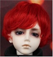 Парик для кукол Стрижка с челкой FBE095E цвет красный# размер Е  - купить для кожевенного хобби