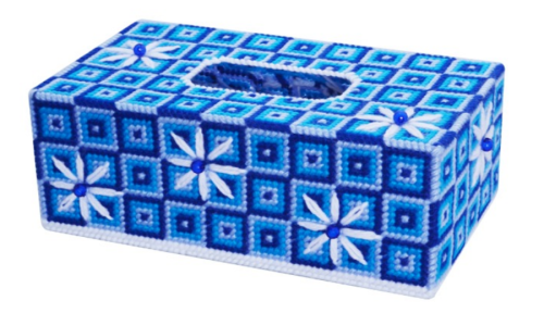 Набор для объемной вышивки Салфетница синяя  3D SJ-B078 - фото товара фото 2