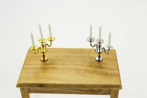 Канделябр на 3 свечи для кукол Канделябр на 3 свечи для кукол