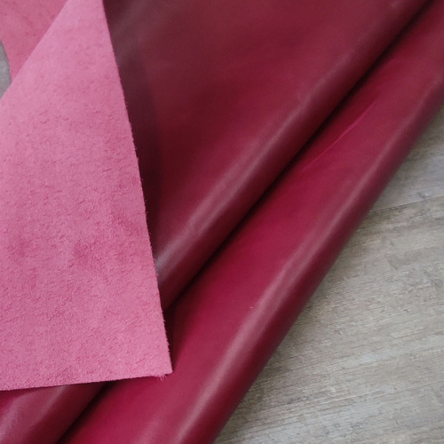 Кожа Пулл-Ап 1,2-1,4 мм цвет Красный Италия фото 3