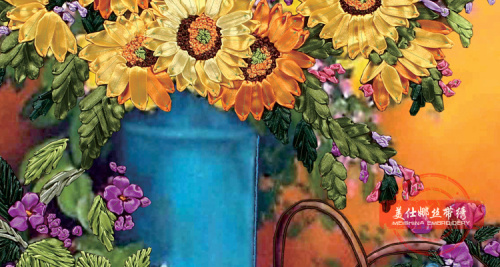 Набор для вышивки лентами Подсолнухи  VL М-5395 - фото товара фото 3