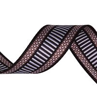 Лента ременная 32 мм Коричневая с орнаментом пэ  - купить для кожевенного хобби