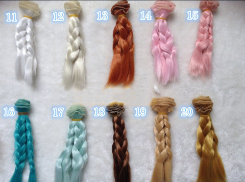 Трессы для кукол 20 см Косы  фото 4