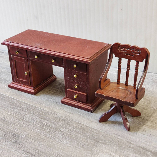 Стол для кукол рабочий со стулом Орех  BM-998 - фото товара фото 4