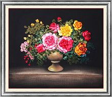 Набор для вышивки лентами Яркие розы  - купить для кожевенного хобби