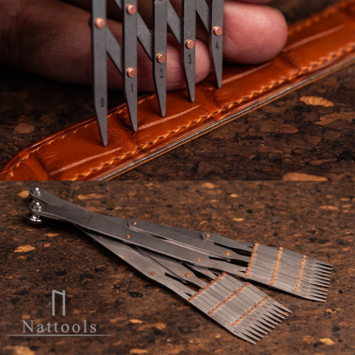 Разметчик с регулировкой шага Nattools стальной фото 4