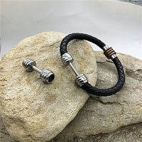 Коннектор 6 мм для круглого браслета Штанга Сталь   - купить для кожевенного хобби