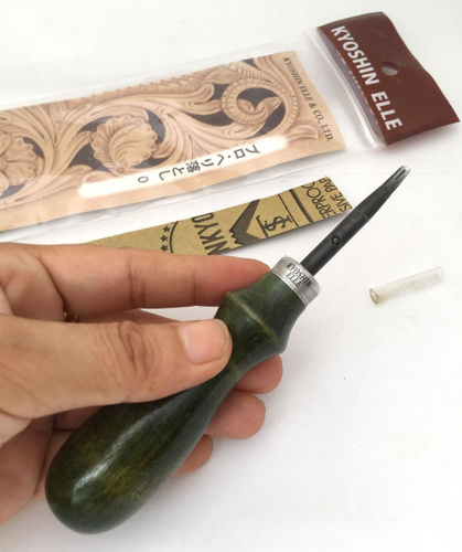 Торцбил (фаскорез) 53201 Kyoshin Elle Япония 0,8-1,4 мм с зеленой ручкой фото 3