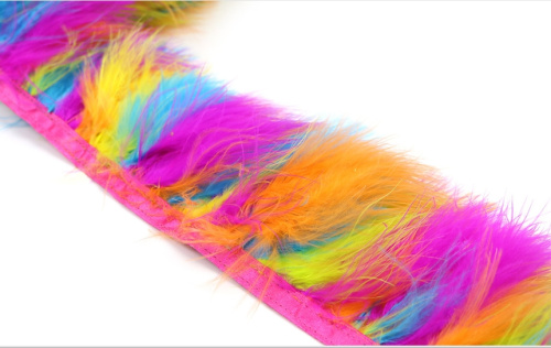 Перья индейки 8-10 см на ленте фото 2