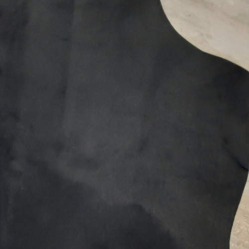 Кожа с ворсом КРС 1,2-1,4 мм Корова черная фото 2