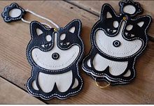 Шаблоны-лекала для ключницы Хаска AAB-405  - купить для кожевенного хобби