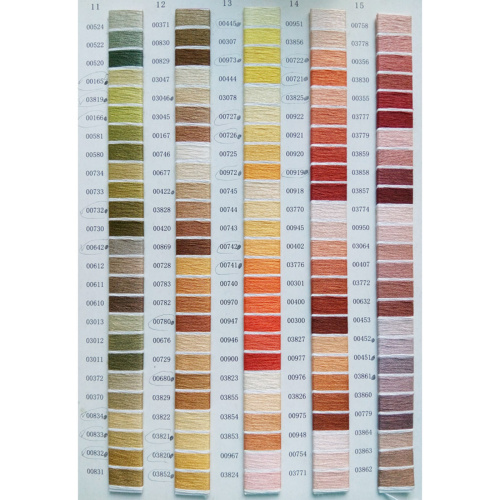 Нитки мулине 100% хлопок Желто-коричневая гамма Нитки мулине 100% хлопок Желто-коричневая гамма