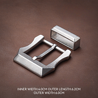 Пряжка 40 мм стальная со шлевкой арт. 40S-104  - купить для кожевенного хобби
