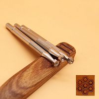 Штамп для тиснения по коже Соты нерж. сталь  - купить для кожевенного хобби