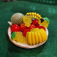 Фрукты для кукол разные пластиковые 