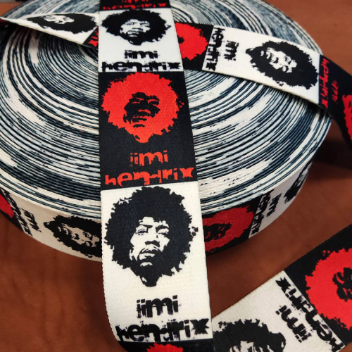 Лента ременная стропа 50 мм Джимми Хендрикс  L-JUN261 - фото товара