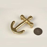 Пряжка 39 мм латунная Якорь L132  - купить для кожевенного хобби