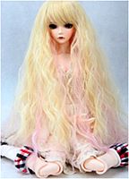 Парик для кукол длинный FBE023А цвет 2317#88 размер А  - купить для кожевенного хобби