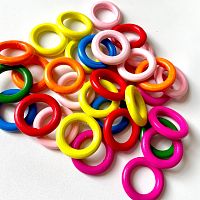 Кольцо деревянное для слингобус 33 мм цвета Микс  - купить для кожевенного хобби