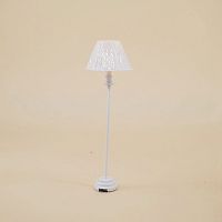 Торшер Белый на батарейке для кукол Миниатюра 1:12  - купить для кожевенного хобби