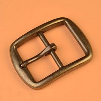 Пряжка 40 мм латунная с перекладиной Антик L-539  - купить для кожевенного хобби